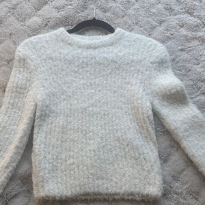Cozy White Textured Sweater